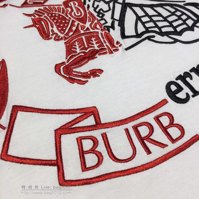 Burberry短袖 19春夏新款 巴寶莉白色T恤   tzy1739